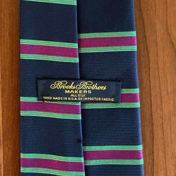 VTG Brooks Brothers Silk Horizontal Stripe Tie Collection - Picture 5 of 5